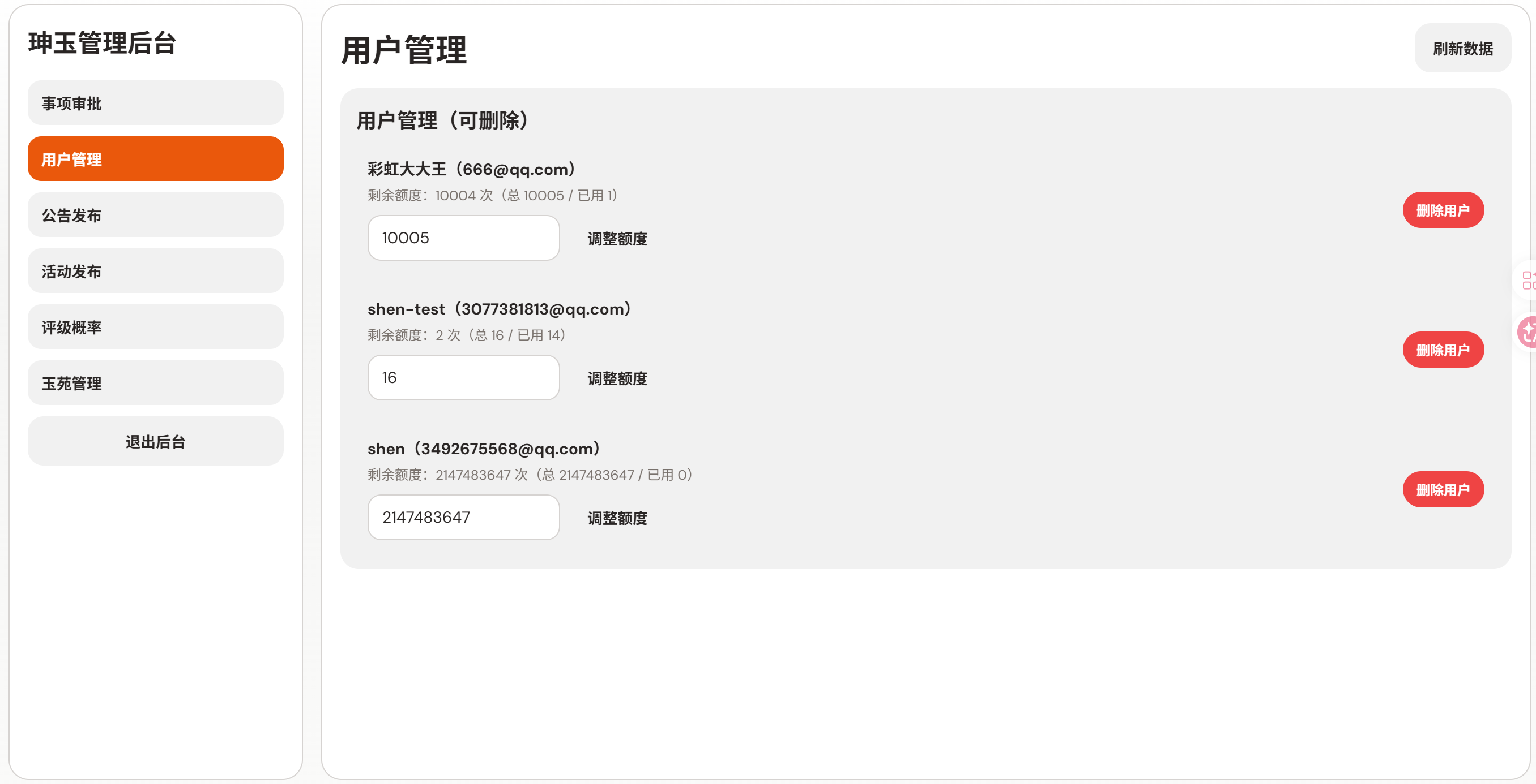 用户管理